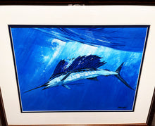 Load image into Gallery viewer, Al Barnes &quot;Marlin And Sailfish&quot; - Medium Framed Original Acrylic Paintings On Board - Brand New Custom Sporting Frame