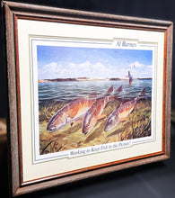 Load image into Gallery viewer, Al Barnes Working To Keep Fish In The Picture Lithograph Quality Poster - Brand New Super Custom Sporting  Frame