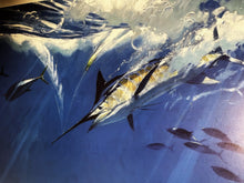 Load image into Gallery viewer, Al Barnes &quot;Near Miss&quot; Lithograph - International Game Fish Association IGFA- Year 1998 - Brand New Custom Sporting Frame