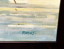 Load image into Gallery viewer, Al Barnes Two Drydocked Ladies Original Oil Painting 1969 On Canvas - Brand New Super Custom Sporting Frame