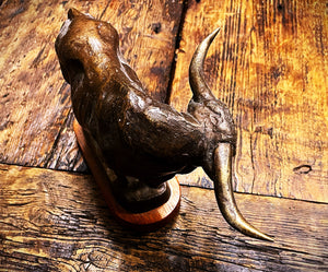 Bronze Texas Longhorn - Original Commissioned Solid Cast Bronze