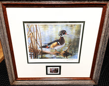 Load image into Gallery viewer, Bruce Miller - 2007 Texas Waterfowl Duck Stamp Print With Stamp - Brand New Custom Sporting Frame