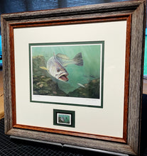 Load image into Gallery viewer, Calvin Carter 2015 CCA Coastal Conservation Association Stamp Print With Stamp - Brand New Custom Sporting Frame