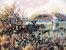 Load image into Gallery viewer, Chance Yarbrough - Tribute To Herb - HS GiClee - Quail Hunting Scene Herb Booth - Brand New Custom Sporting Frame