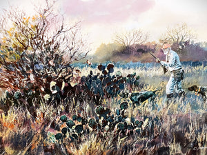 Chance Yarbrough - Tribute To Herb - HS GiClee - Quail Hunting Scene Herb Booth - Brand New Custom Sporting Frame