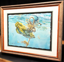 Load image into Gallery viewer, Chance Yarbrough Crab Buoy Ambush GiClee Half Sheet Tripletail Scene - Brand New Custom Sporting Frame