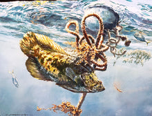 Load image into Gallery viewer, Chance Yarbrough Crab Buoy Ambush GiClee Half Sheet Tripletail Scene - Brand New Super Custom Sporting Frame