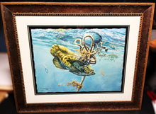 Load image into Gallery viewer, Chance Yarbrough Crab Buoy Ambush GiClee Half Sheet Tripletail Scene - Brand New Super Custom Sporting Frame