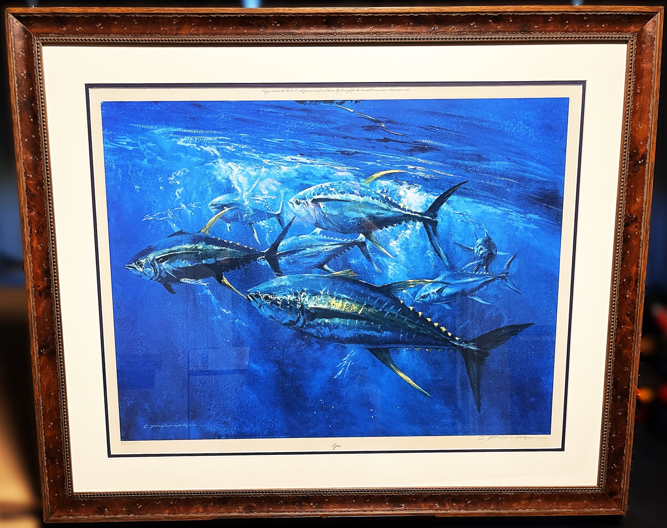 Chance Yarbrough Epic Artist Proof Lithograph - Brand New Super Custom Sporting Frame  ***  SPRING SPECIAL  ***