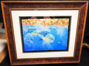 Chance Yarbrough Sargasso Stalker GiClee Deep Sea Bull Dorado - Brand New Custom Sporting Frame