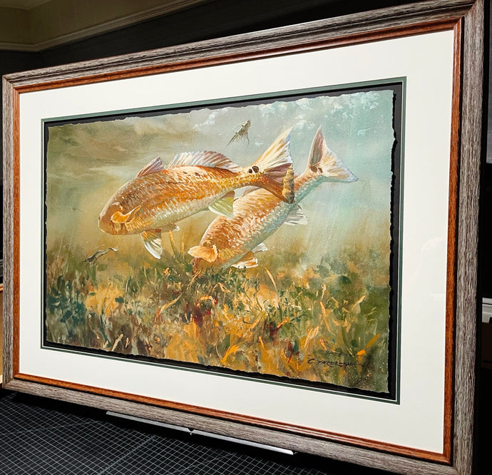 Chance Yarbrough Shrimpin GiClee Full Sheet Artist Proof - Brand New Super Custom Sporting Frame