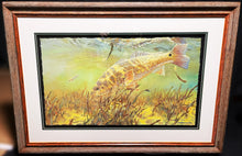 Load image into Gallery viewer, Chance Yarbrough Single Tailing Red GiClee Half Sheet - Tailing Redfish - Brand New Super Custom Sporting Frame