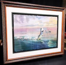 Load image into Gallery viewer, Chance Yarbrough Slicked Off GiClee Half Sheet- Fighting Tarpon - Brand New Super Custom Sporting Frame