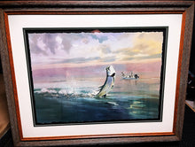 Load image into Gallery viewer, Chance Yarbrough Slicked Off GiClee Half Sheet- Fighting Tarpon - Brand New Super Custom Sporting Frame