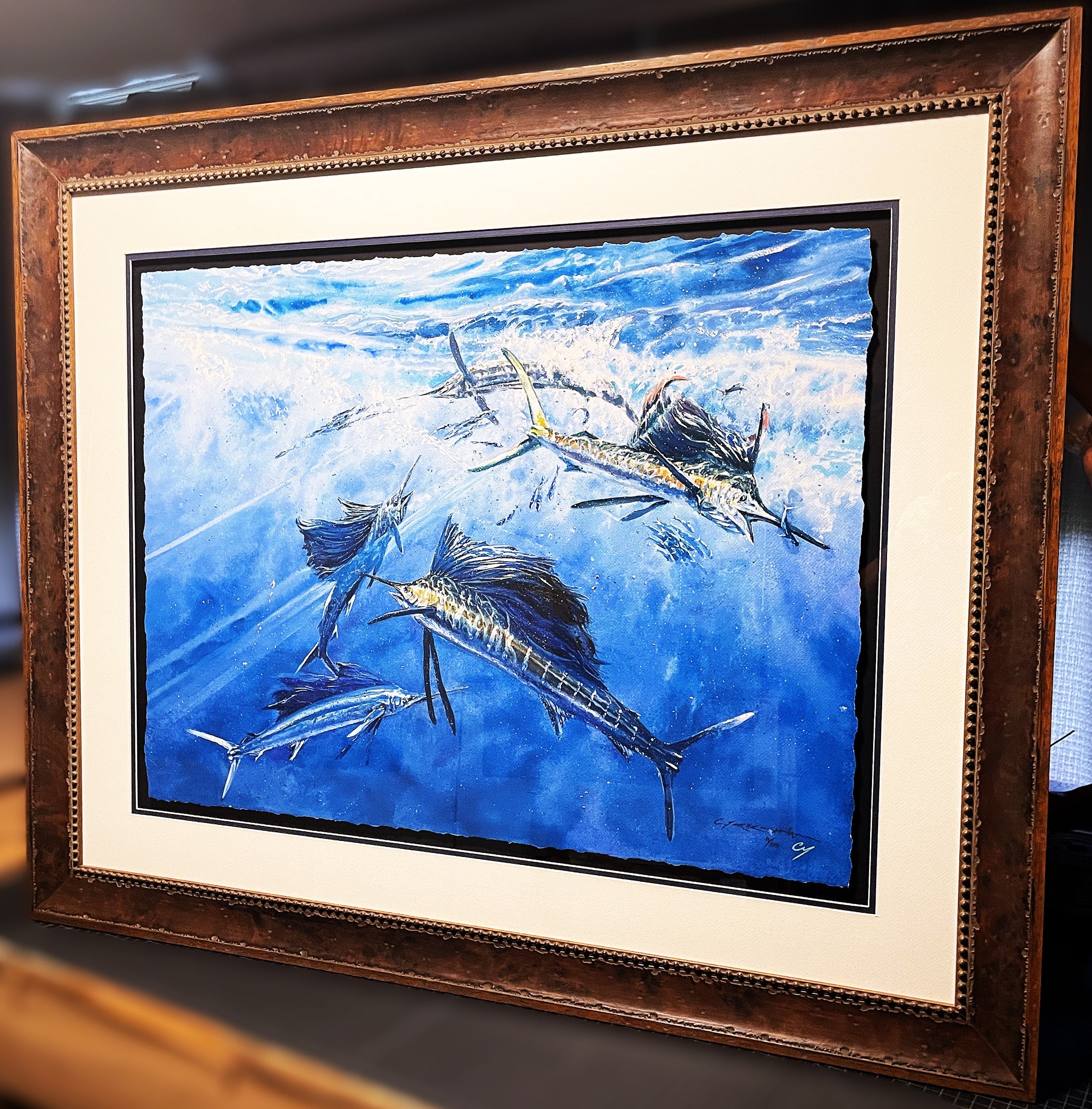 Chance Yarbrough Surface Action Sails GiClee Full Sheet - Brand New Super Custom Sporting Frame
