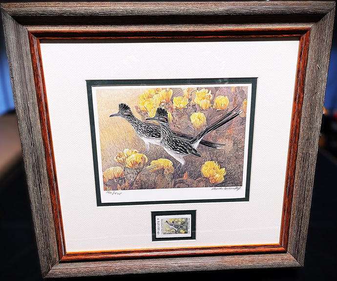 Charles Beckendorf 1995 Texas Non-Game Stamp Print With Stamp - Brand New Super Custom Sporting Frame
