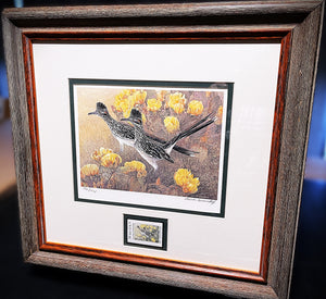 Charles Beckendorf 1995 Texas Non-Game Stamp Print With Stamp - Brand New Super Custom Sporting Frame