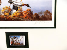 Load image into Gallery viewer, David Maass 1986 Ducks Unlimited Stamp Print With Stamp - Brand New Super Custom Sporting Frame