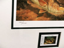 Load image into Gallery viewer, Diane Rome Peebles 2001 Texas State Saltwater Fishing Stamp Print With Stamp - Brand New Super Custom Sporting Frame