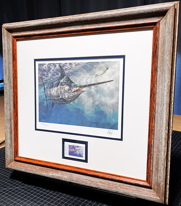 Don Ray 2004 Texas Saltwater Stamp Print With Stamp - Brand New Super Custom Sporting Frame