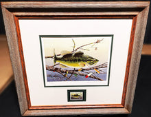 Load image into Gallery viewer, Donald Blakney - 1983 Bass Research Foundation Stamp Print With Stamp - Brand New Custom Sporting Frame