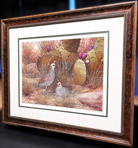 Grant MacDonald Blue Quail Lithograph Year 1979 - Brand New Super Custom Sporting Frame