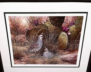 Grant MacDonald Blue Quail Lithograph Year 1979 - Brand New Super Custom Sporting Frame
