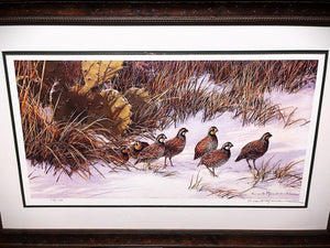 Grant McDonald January Snow Lithograph Year 1983 - Brand New Super Custom Sporting Frame