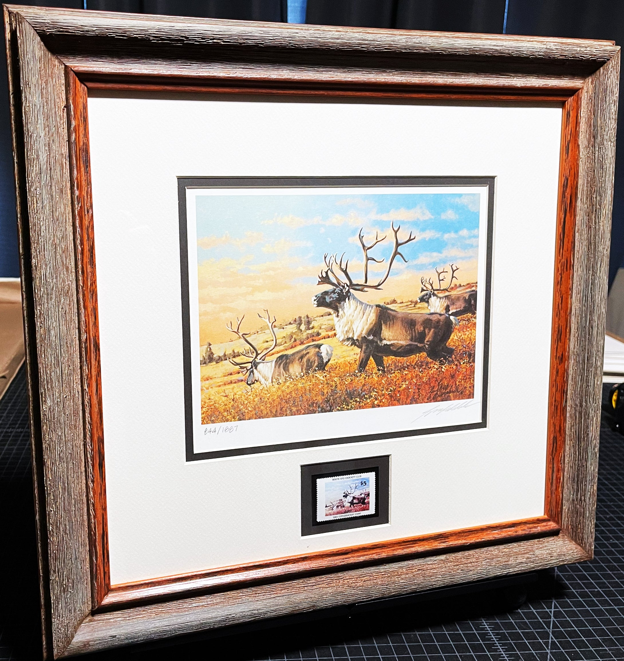 Guy Coheleach 1983 Boone And Crockett Club Stamp Print With Stamp - Brand New Super Custom Sporting Frame