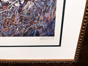 Herb Booth Brush Country Covey - Lithograph - Brand New Super Custom Sporting Frame