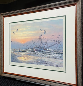 Herb Booth Bueno Suerte Lithograph Coastal Conservation Association CCA - Brand New Super Custom Sporting Frame