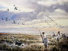 Load image into Gallery viewer, Herb Booth - Finishing Up - Lithograph Print - Hunting The Rice Fields Of Eagle Lake - Brand New Custom Sporting Frame