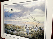 Load image into Gallery viewer, Herb Booth - Finishing Up - Lithograph Print - Hunting The Rice Fields Of Eagle Lake - Brand New Custom Sporting Frame