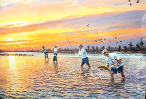 Herb Booth - Red Fishing - GiClee Full Sheet - Brand New Custom Sporting Frame