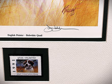 Load image into Gallery viewer, James Killen 1991 Quail Unlimited Stamp Print W Stamp - Brand New Super Custom Sporting Frame