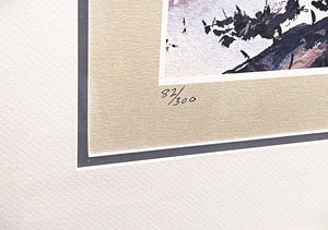 Jerry Newman Into The Wind Lithograph Print - Brand New Super Custom Sporting Frame