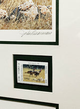 Load image into Gallery viewer, John Dearman - 1991 Texas Turkey Stamp Print Artist Proof 2 Stamps Original Inlay - Brand New Custom Sporting Frame