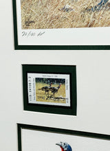 Load image into Gallery viewer, John Dearman - 1991 Texas Turkey Stamp Print Artist Proof 2 Stamps Original Inlay - Brand New Custom Sporting Frame