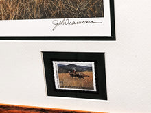 Load image into Gallery viewer, John Dearman 1996 Arkansas Wild Turkey Stamp Print With Double Stamps - Artist Proof - Brand New Super Custom Sporting Frame