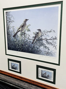 John Dearman 1998 Texas Non-Game Stamp Print With Stamp Artist Proof - Brand New Custom Sporting Frame