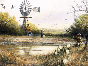 John Dearman Dove 2008 GiClee Half Sheet Dove Hunting - Brand New Super Custom Sporting Frame
