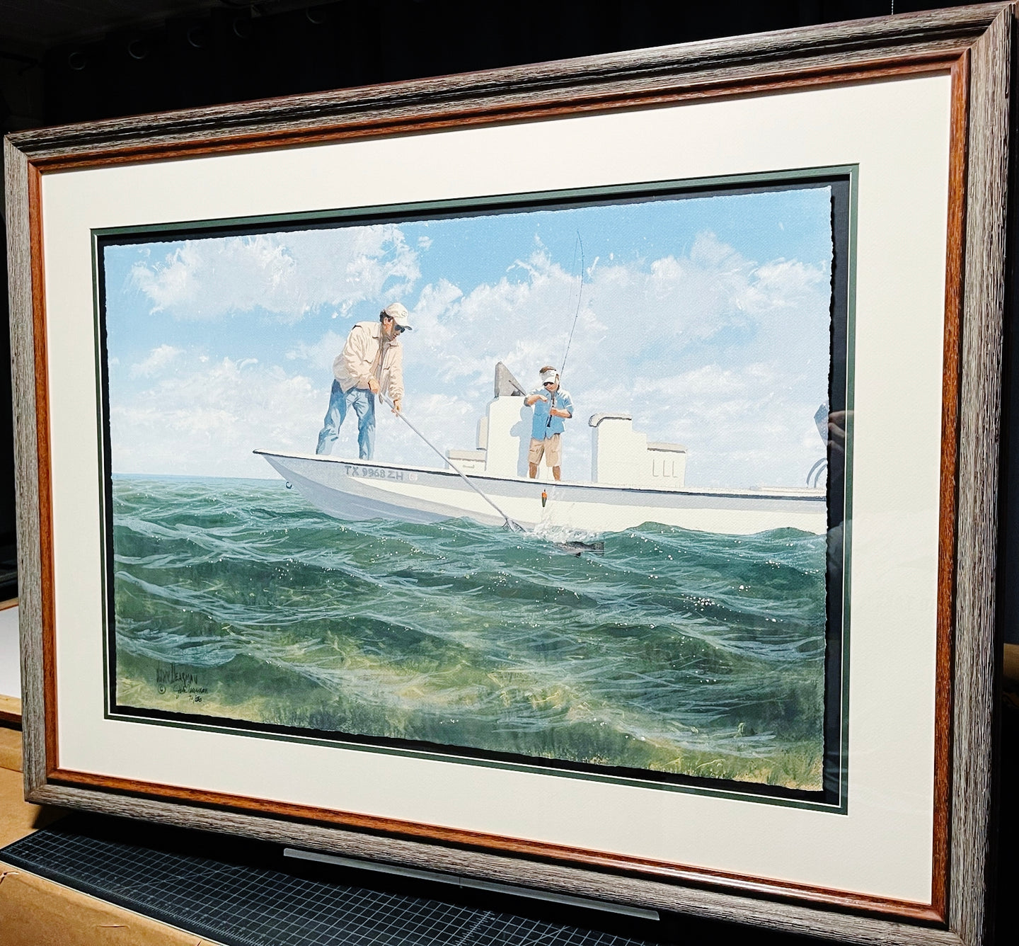 John Dearman - Father And Son - GiClee Full Sheet - Brand New Custom Sporting Frame