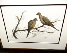 Load image into Gallery viewer, John Dearman -Mourning Doves - Original Watercolor Painting - Brand New Custom Sporting Frame