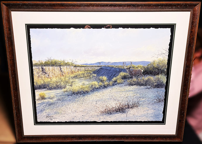 John Dearman Mule Deer GiClee Full Sheet - Brand New Super Custom Sporting Frame