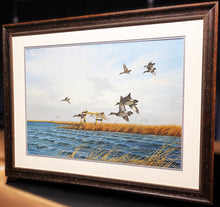 Load image into Gallery viewer, John Dearman Greenwing Teal Original Watercolor Painting Full Sheet Year 1987 - Brand New Super Custom Sporting Frame
