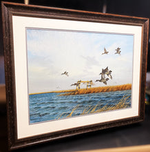 Load image into Gallery viewer, John Dearman Greenwing Teal Original Watercolor Painting Full Sheet Year 1987 - Brand New Super Custom Sporting Frame
