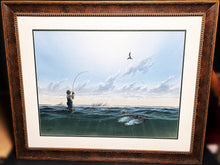 Load image into Gallery viewer, John Dearman Reelin&#39; In Original Watercolor Painting Full Sheet - Brand New Super Custom Sporting Frame