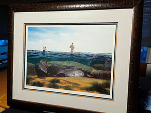 John Dearman Penascal Point And Rocky Slough - Lithograph's Matched And Paired Set Of Two - Brand New Custom Sporting Frames