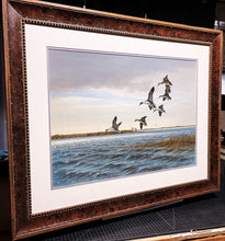 Load image into Gallery viewer, John Dearman - Pintail Flats - Original Watercolor Painting - Full Sheet - Brand New Custom Sporting Frame