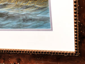 John Dearman - Pintail Flats - Original Watercolor Painting - Full Sheet - Brand New Custom Sporting Frame